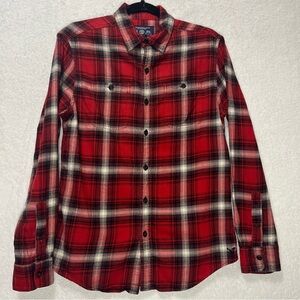 American Eagle Men's Plaid Flannel Shirt Standard Tradition Prep Fit Size Small